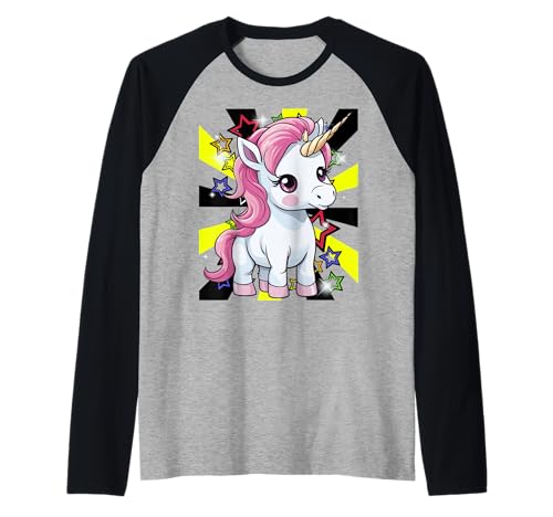 Einhorn Einhörner Pferd 60er Pferde Mädchen Fabeltier Retro Raglan Einhorn Einhörner Pferd 60er Pferde Mädchen Fabeltier Retro Raglan von Einhörner Pferde Märchen Pferd Schloss