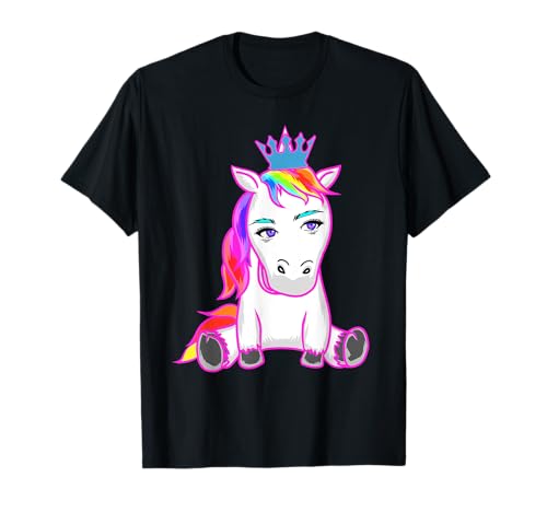 Fabelwesen Märchenfigur Prinzessin Einhorn Mädchen Kind T-Shirt von Einhörner Schloss Pferd Pferde Märchen Fabelwesen