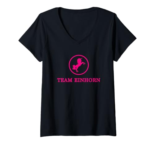 Damen Team Einhorn Prinzessin Märchen LGBTQ Design Einhörner Pink T-Shirt mit V-Ausschnitt Damen Team Einhorn Prinzessin Märchen LGBTQ Design Einhörner Pink T-Shirt mit V-Ausschnitt von Einhorn Bekleidung Grafik Gay Design Damen Herren
