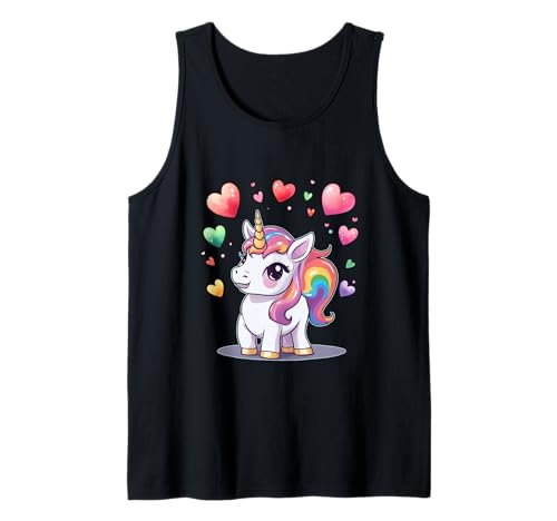 Baby Kleinkinder Einhorn Einhörner Pferd Mädchen Pferde Herz Tank Top von Einhorn Einhörner Fabeltier