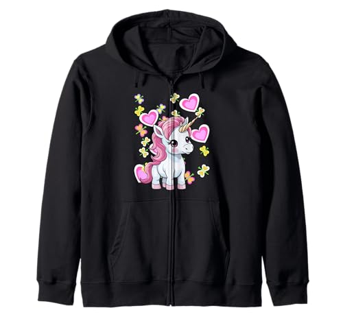 Einhorn Einhörner Kind Kinder Mädchen Fabelwesen Geburtstag Kapuzenjacke von Einhorn Einhörner Fabeltier