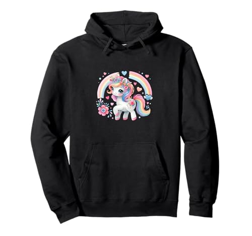 Kinder Einhorn Fabelwesen Pferde Mädchen Regenbogen Pullover Hoodie von Einhorn Einhörner Fabeltier