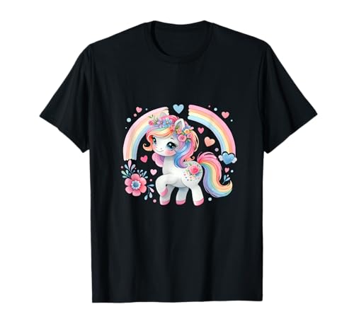 Kinder Einhorn Fabelwesen Pferde Mädchen Regenbogen T-Shirt von Einhorn Einhörner Fabeltier