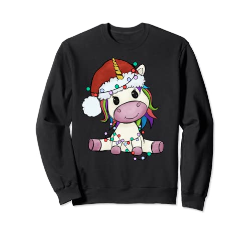 Einhorn Weihnachtspullover Weihnachten Herren Damen Kinder Sweatshirt von Einhorn Einhörner Pullover Weihnachten niedlich