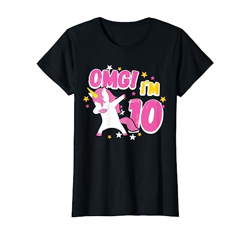 10. Geburtstag Einhorn süßes 10 Jahre alt Mädchen Geschenk T-Shirt von Einhorn Geburtstag Mädchen süße Geschenkideen