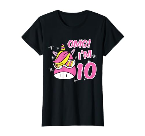10. Geburtstag Einhorn süßes 10 Jahre alt Mädchen Geschenk T-Shirt von Einhorn Geburtstag Mädchen süße Geschenkideen