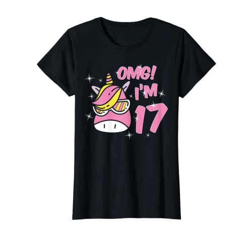 17. Geburtstag Einhorn süßes 17 Jahre alt Mädchen Geschenk T-Shirt von Einhorn Geburtstag Mädchen süße Geschenkideen