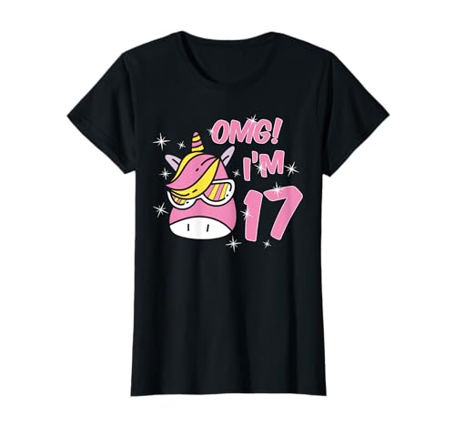 17. Geburtstag Einhorn süßes 17 Jahre alt Mädchen Geschenk T-Shirt von Einhorn Geburtstag Mädchen süße Geschenkideen