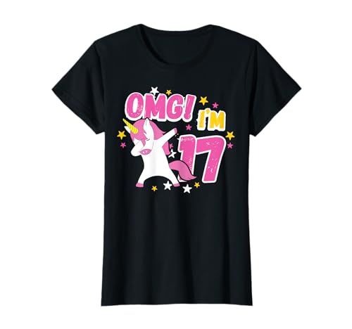 17. Geburtstag Mädchen süßes Einhorn Geschenk 17 Jahre alt T-Shirt von Einhorn Geburtstag Mädchen süße Geschenkideen