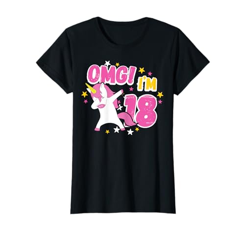 18. Geburtstag Mädchen süßes Einhorn Geschenk 18 Jahre alt T-Shirt von Einhorn Geburtstag Mädchen süße Geschenkideen