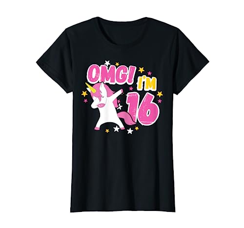 16. Geburtstag Mädchen süßes Einhorn Geschenk 16 Jahre alt T-Shirt von Einhorn Geburtstag Mädchen süße Geschenkideen