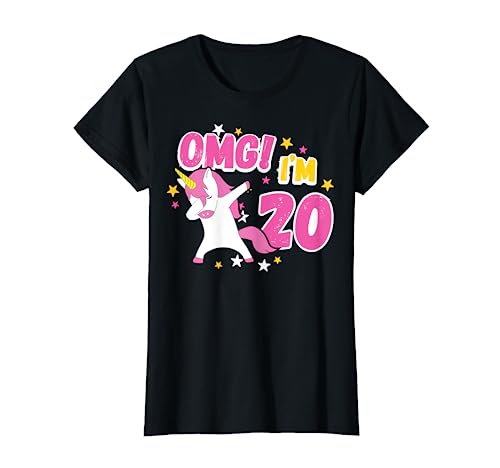 20. Geburtstag Mädchen süßes Einhorn Geschenk 20 Jahre alt T-Shirt von Einhorn Geburtstag Mädchen süße Geschenkideen