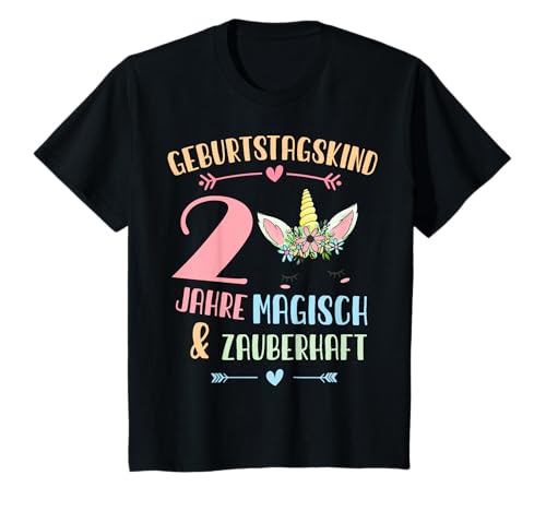 Geburtstagsshirt 2 Jahre Mädchen Einhorn 2. Geburtstag T-Shirt Geburtstagsshirt 2 Jahre Mädchen Einhorn 2. Geburtstag T-Shirt von Einhorn Geburtstag & Sprüche Designs