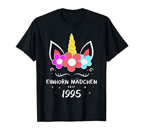 Lustiges Einhorn Mädchen T-Shirt Geburtstag 1995 Cool Party T-Shirt von Einhorn Geschenk Teenager, Erwachsene und Mädchen