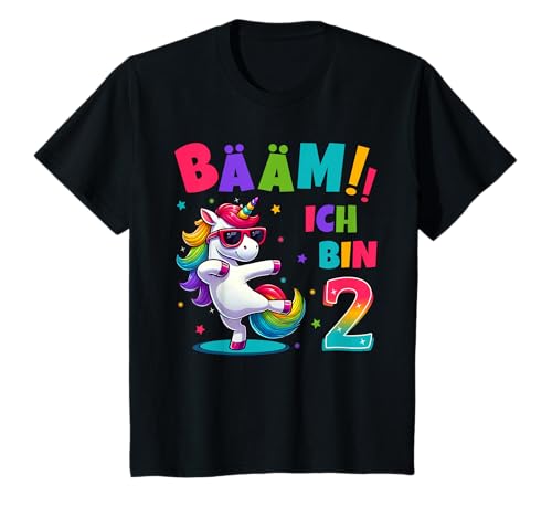 2 Geburtstag Junge Mädchen Party Outfit Einhorn Geschenke T-Shirt von Einhorn Geschenke Zum Geburtstag