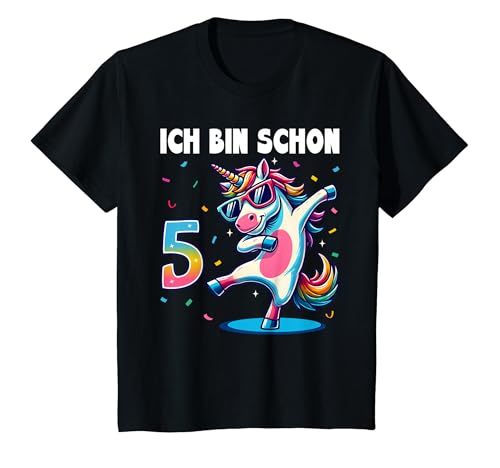 Kinder 5 Geburtstag Junge Mädchen Geschenke Party Outfit Einhorn T-Shirt von Einhorn Geschenke Zum Geburtstag