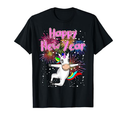 Einhorn Neujahr Silvester Party Outfit Männer Frauen Kinder T-Shirt Einhorn Neujahr Silvester Party Outfit Männer Frauen Kinder T-Shirt von Einhorn Kleidung Geschenke von JOHN ROMEO