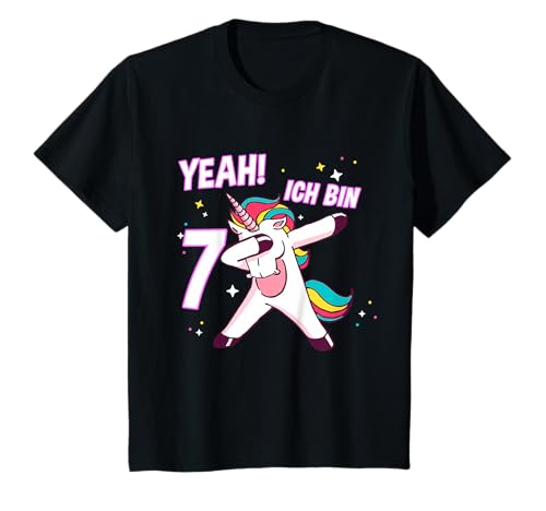 Yeah! Ich Bin 7 - Schönes Mädchen Geburtstag T-Shirt von Einhorn Mädchen Shirts zum 7. Geburtstag