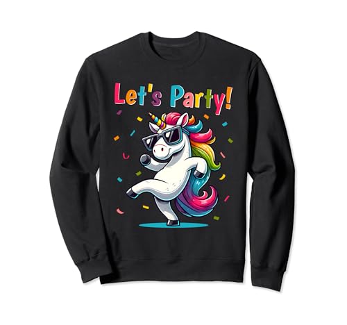 Einhorn Lets Party Outfit Damen Herren Junge Mädchen Einhorn Sweatshirt von Einhorn Shirts Pullover & Hoodies