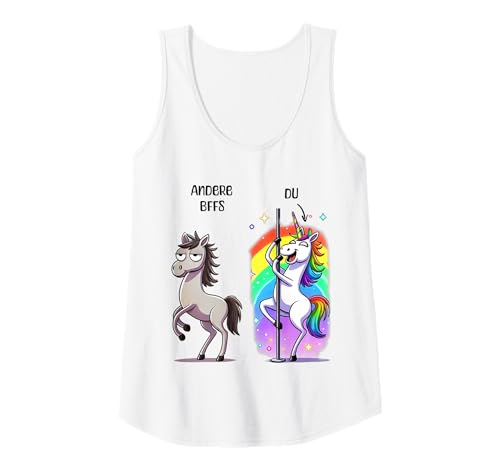 Damen Andere BFFs Du Einhorn Spruch bunt Regenbogen Tank Top von Einhorn Spaß Geschenkideen