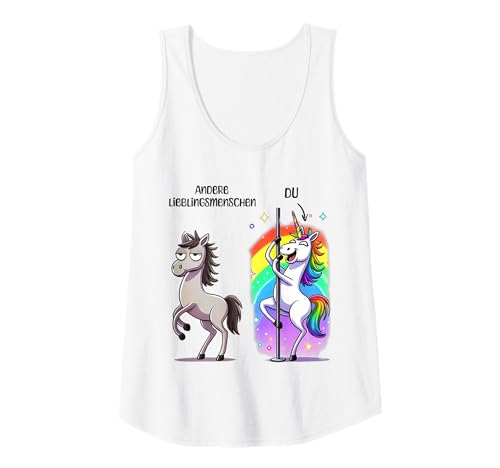 Damen Andere Lieblingsmenschen Du Einhorn Spruch bunt Tank Top von Einhorn Spaß Geschenkideen
