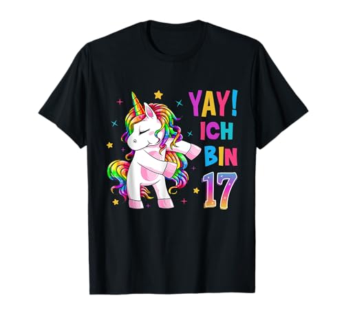 17 Geburtstag Mädchen 17 Jahre alt Lustiges Party Einhorn T-Shirt von Einhorn T-Shirt Geburtstagsgeschenke für Mädchen