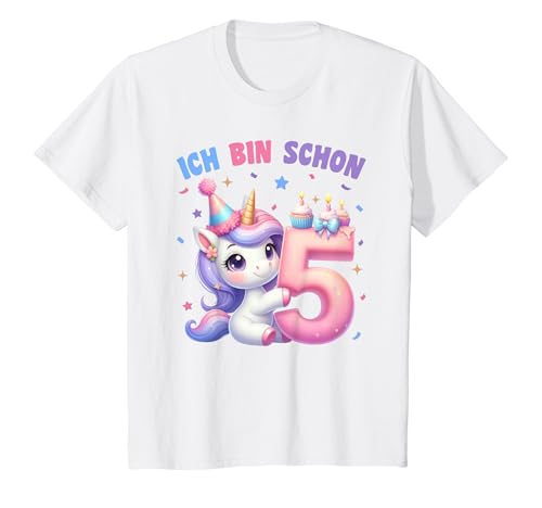 Kinder 5 Geburtstag Mädchen 5 Jahre Einhorn Party Outfit Einhorn T-Shirt Kinder 5 Geburtstag Mädchen 5 Jahre Einhorn Party Outfit Einhorn T-Shirt von Einhorn T-Shirt Geschenke Für Mädchen