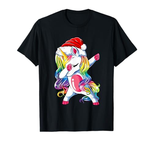 Dabbing Unicorn Mädchen Einhorn Rainbow Unicorns Weihnachten T-Shirt Dabbing Unicorn Mädchen Einhorn Rainbow Unicorns Weihnachten T-Shirt von Einhorn dabbing Mädchen Weihnachten