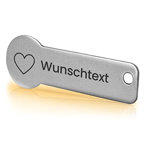 Einkaufswagenlöser ® Schlüsselanhänger Personalisiert inkl. Schlüsselfundservice Einkaufswagen/Schlüsselanhänger Herz von Einkaufswagenlöser