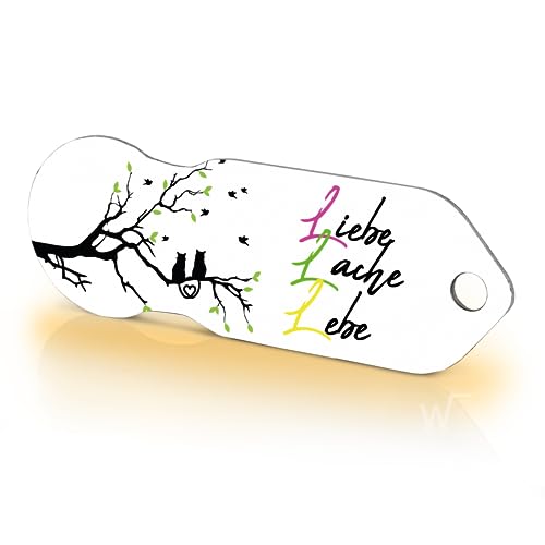 Einkaufswagenlöser Liebe, Lache, Lebe Schlüsselanhänger Einkaufschip mit Schlüsselfundservice Abziehbarer Einkaufswagenchip Metall, Chip Einkaufswagen, Key Finder 1 Stück von Einkaufswagenlöser