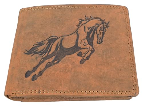 Einkaufszauber Echt Leder Geldbeutel Pferd im Galopp von Einkaufszauber