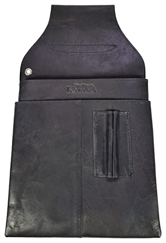 Einkaufszauber Echt Leder Holster Gürteltasche für Kellner Geldbeutel schwarz von Einkaufszauber