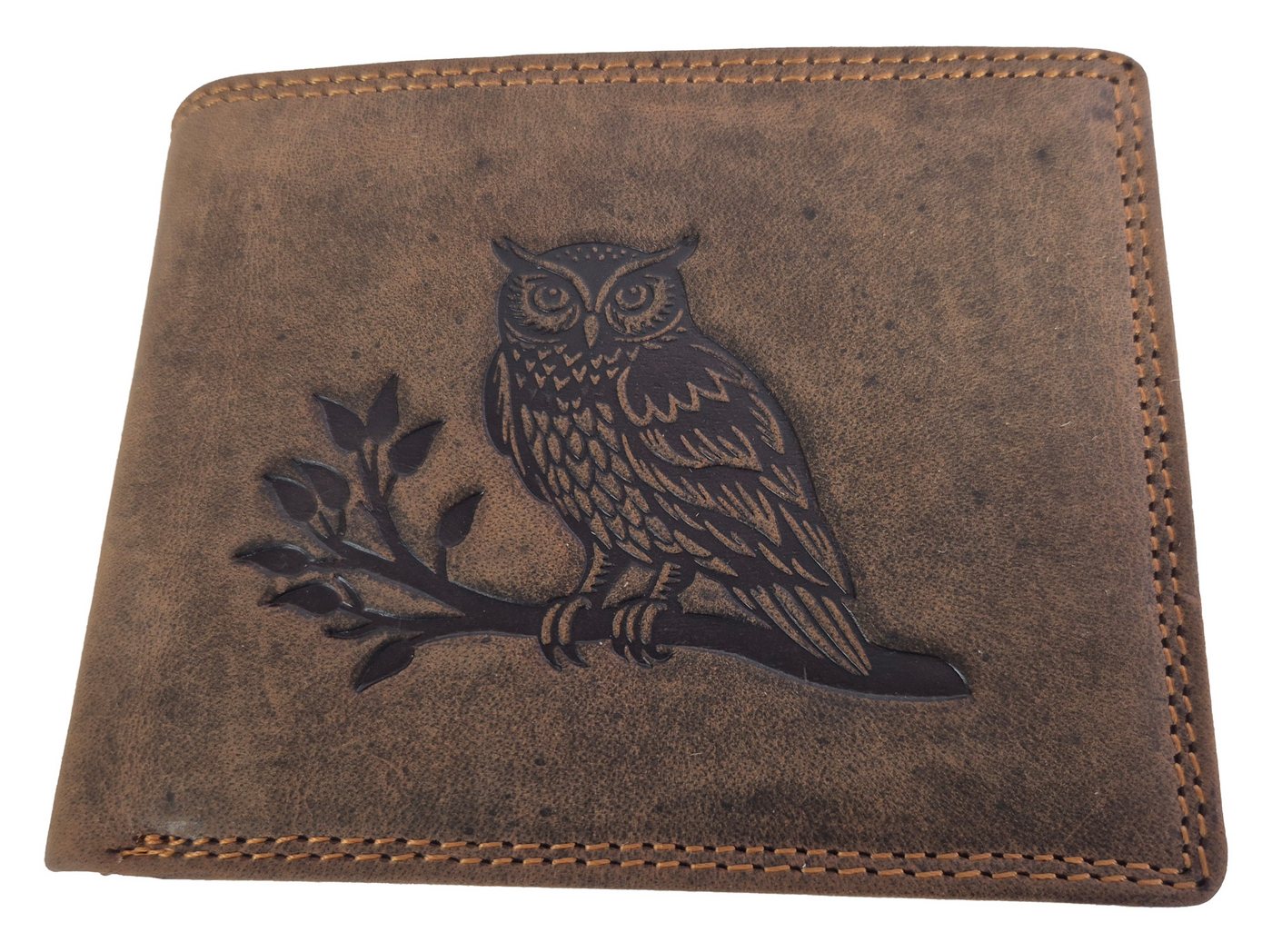 Einkaufszauber Geldbörse Echt Büffel-Leder Geldbeutel Eule, Büffelleder Einkaufszauber Geldbörse Echt Büffel-Leder Geldbeutel Eule, Büffelleder von Einkaufszauber