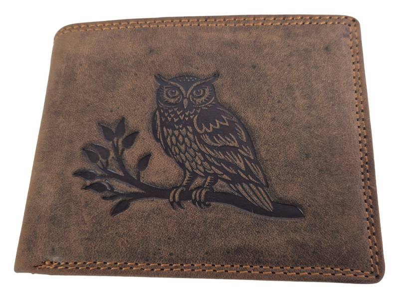 Einkaufszauber Geldbörse Echt Büffel-Leder Geldbeutel Eule, Büffelleder Einkaufszauber Geldbörse Echt Büffel-Leder Geldbeutel Eule, Büffelleder von Einkaufszauber