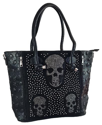 Einkaufszauber Shoppertasche Skull Totenkopf Kristall von Einkaufszauber