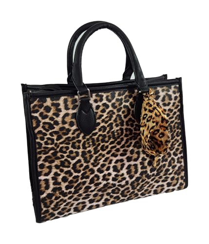 Einkaufszauber Trapez Handtasche Leopard von Einkaufszauber