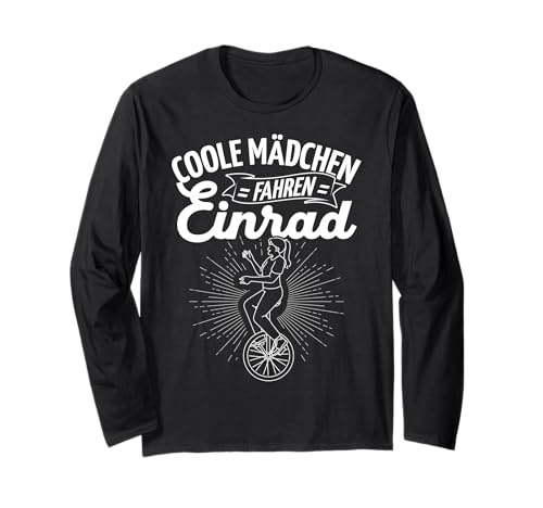COOLE Mädchen FAHREN Einradfahren Mädchen Langarmshirt von Einradfahren Mädchen Motiv