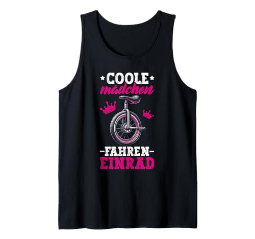 Coole Mädchen Fahren Einrad Einradfahrer Einradfahren Tank Top von Einradfahren Monocycle Einradfahren Geschenk