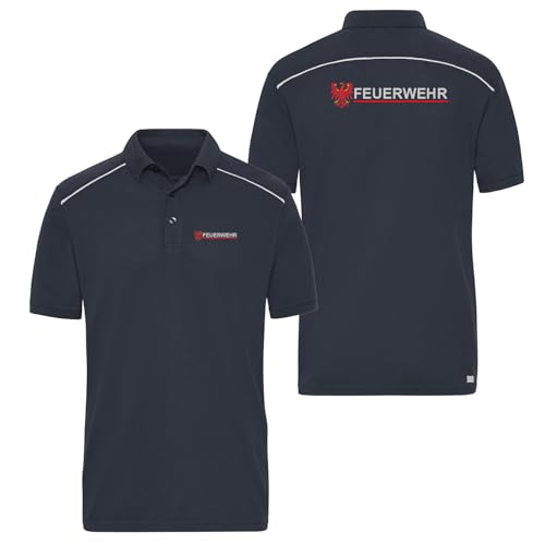 EinsEinsZwei Poloshirt Reflect Feuerwehr Dienstkleidung Brandenburg XXL von EinsEinsZwei