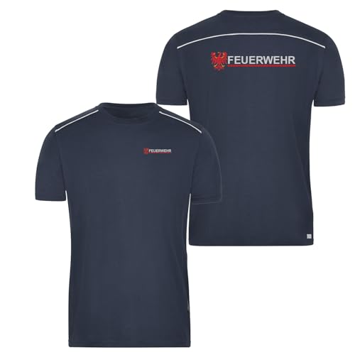 T-Shirt Reflect Feuerwehr Dienstkleidung Brandenburg XXL von EinsEinsZwei