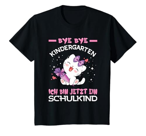 Einschulung Katze Schulkind 2025 Kinder Schulanfang Kätzchen T-Shirt von Einschulung 2025 Schulkind Erster Schultag