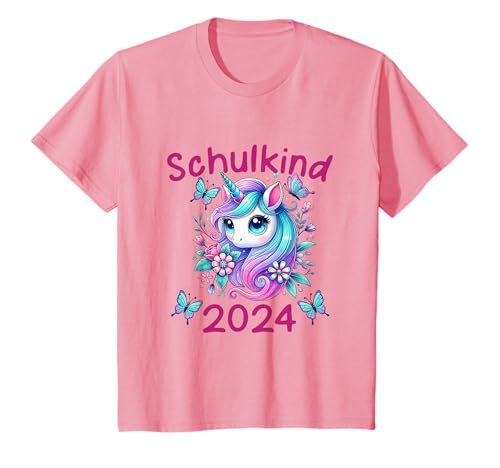 Kinder Mädchen Einhorn Schulanfang Schulkind 2024 T-Shirt Kinder Mädchen Einhorn Schulanfang Schulkind 2024 T-Shirt von Einschulung 2024 Schulanfang 1.Klasse