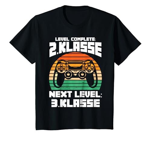 Kinder Level Abgeschlossen 2. Klasse Nächstes Level 3. Klasse T-Shirt von Einschulung 3. Klasse Gaming Gymnasium Realschule