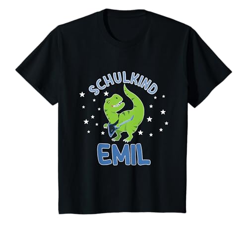Kinder Schulkind Emil T-Shirt Kinder Schulkind Emil T-Shirt von Einschulung Emil Dino