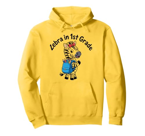 Zebra In 1st Grade Erstklässler Einschulung Mädchen Pullover Hoodie von Einschulung Erstklässler Zebra Schulanfang Schule