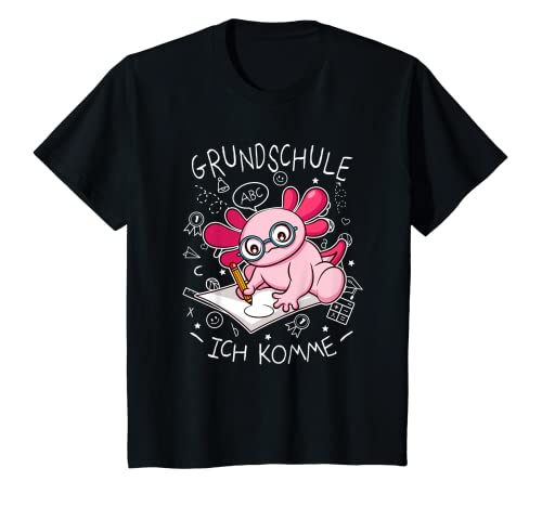 Kinder Einschulung 1 Klasse Grundschule Ich Komme Schulkind Axolotl T-Shirt von Einschulung Geschenke Schulanfang 1 Klasse Schule