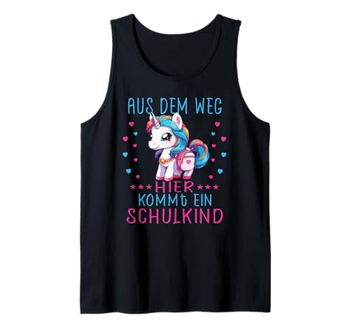 1. Klasse Einschulung Schulkind Schule Einhorn Mädchen Tank Top von Einschulung Kinder Kita Abschied Erstklässler