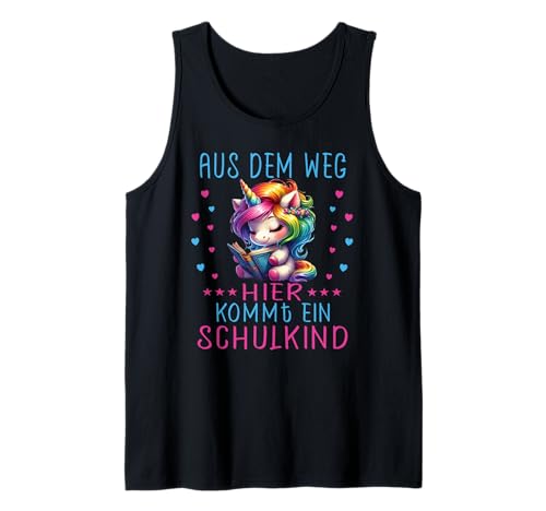 1. Klasse Einschulung Schulkind Schule Einhorn Mädchen Tank Top von Einschulung Kinder Kita Abschied Erstklässler