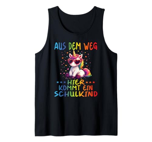 1. Klasse Einschulung Schulkind Schule Einhorn Mädchen Tank Top von Einschulung Kinder Kita Abschied Erstklässler