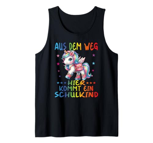 1. Klasse Einschulung Schulkind Schule Einhorn Mädchen Tank Top von Einschulung Kinder Kita Abschied Erstklässler